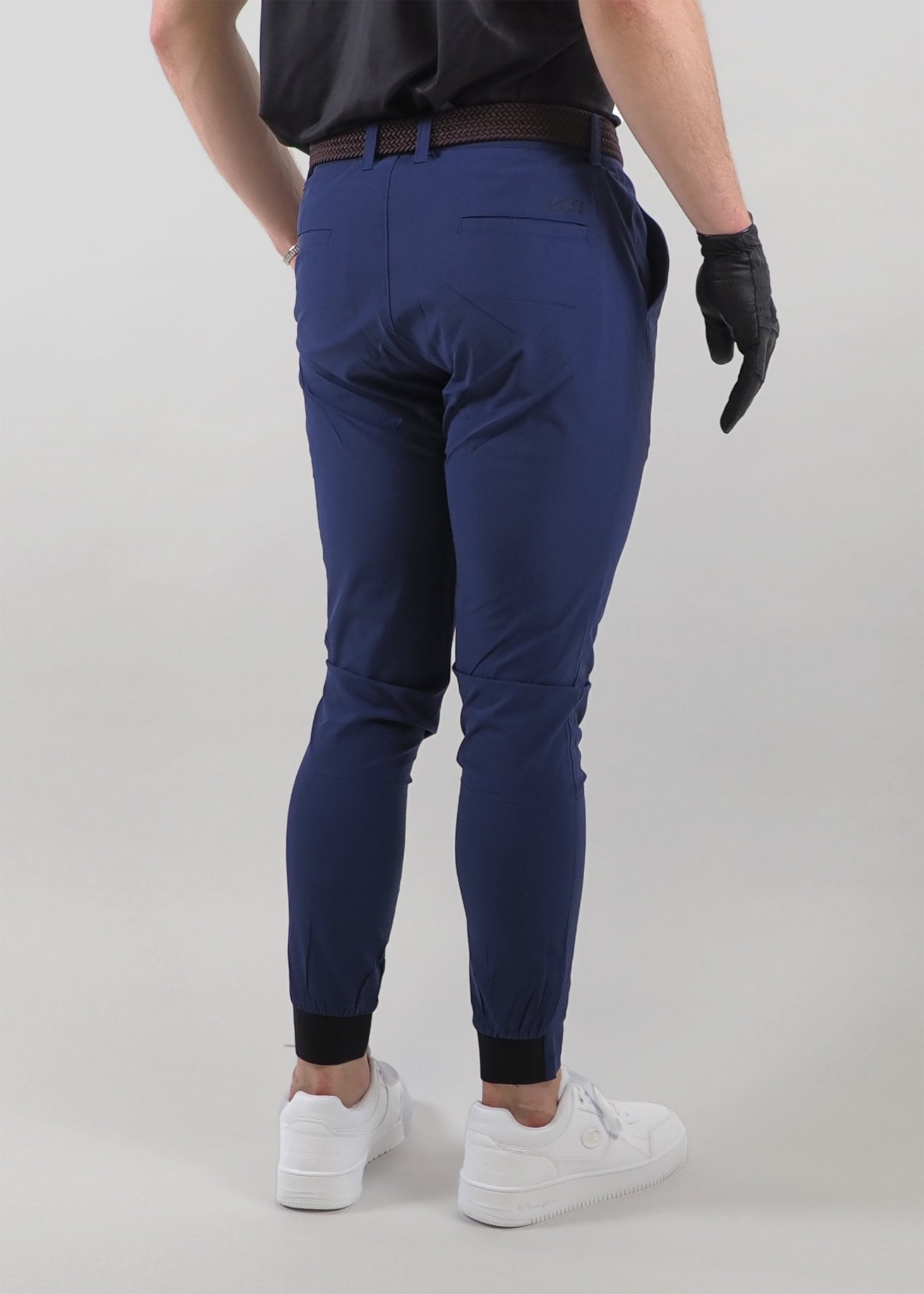 Miesten slim fit golfjoggers, navy blue - Leoni