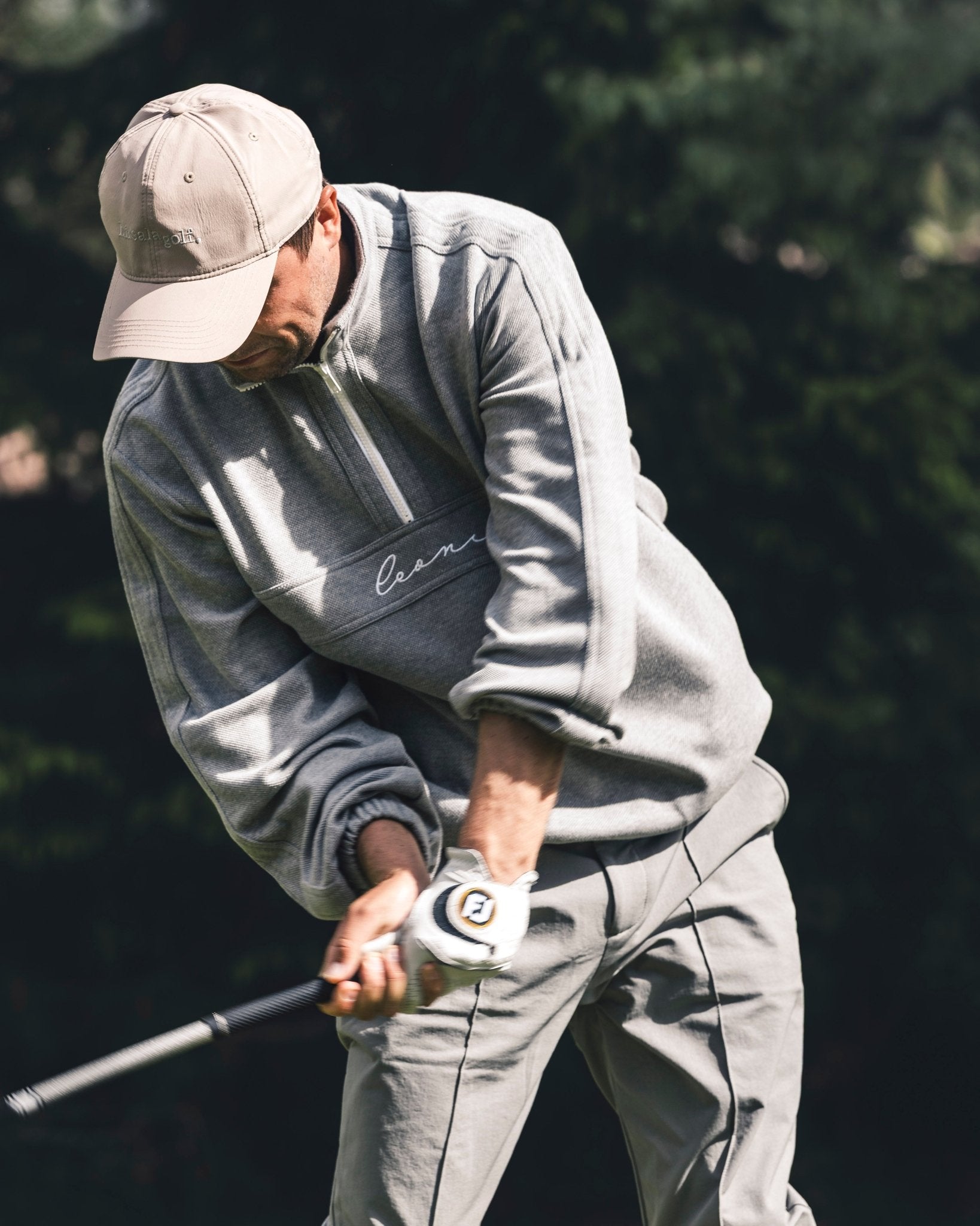 Men's Piqué Q - Zip Grey - Leoni