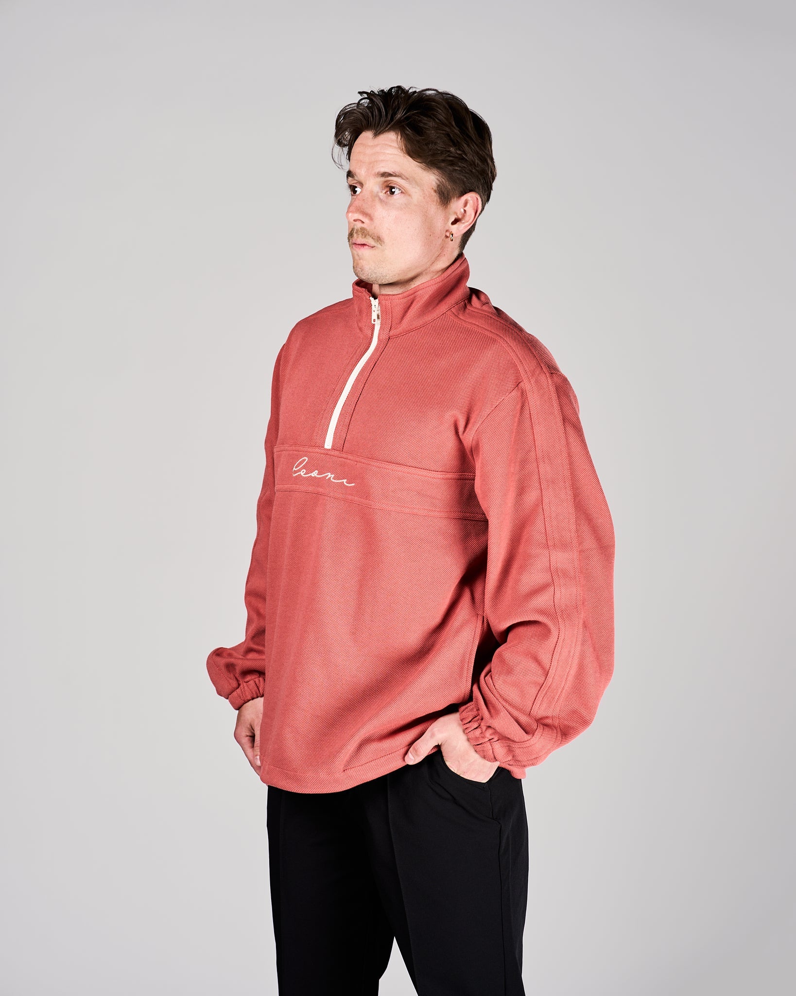 Men's Piqué Q - Zip Terracotta - Leoni