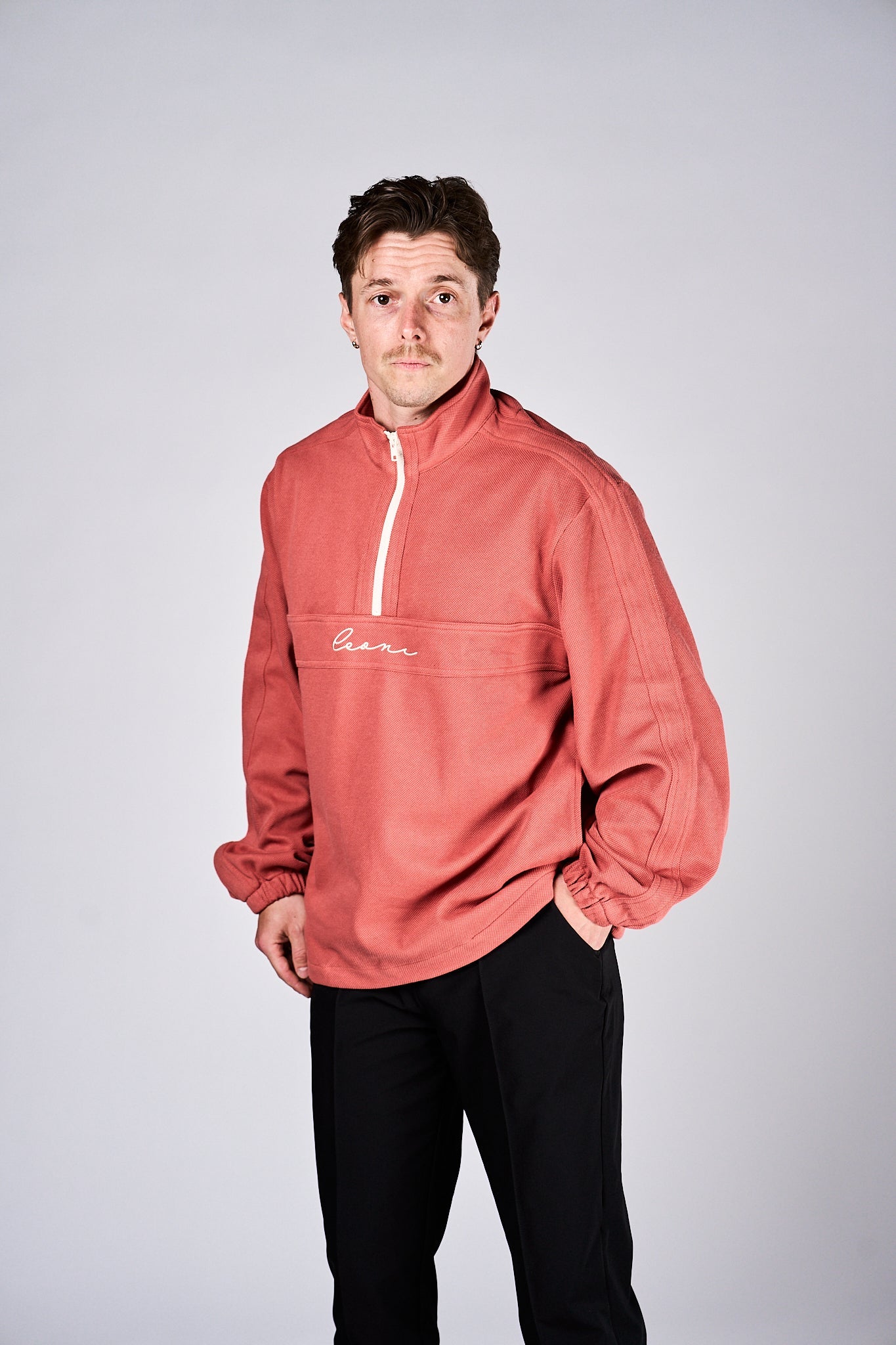 Men's Piqué Q - Zip Terracotta - Leoni
