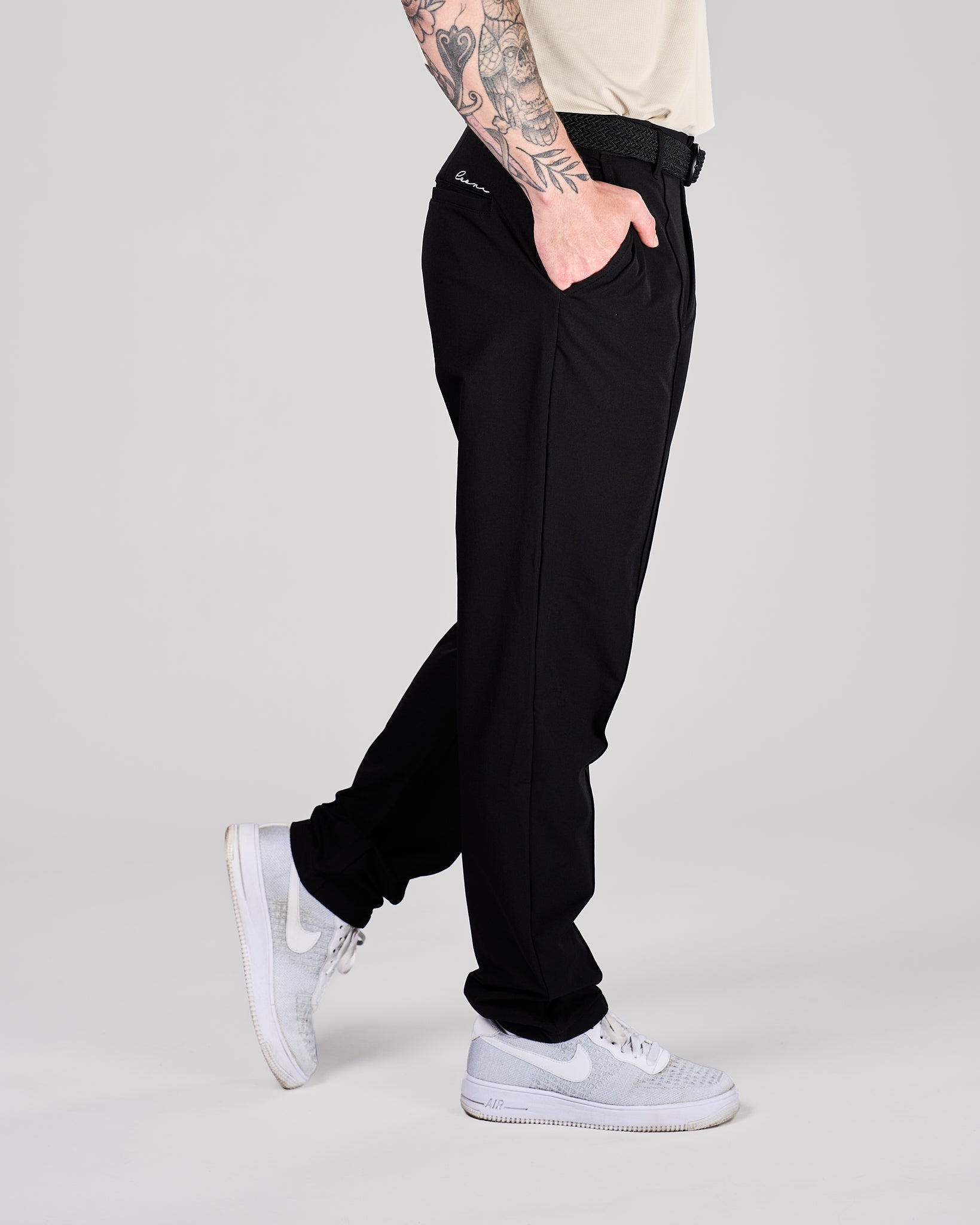 Men's Tailored Golf Pants Black - Leoni