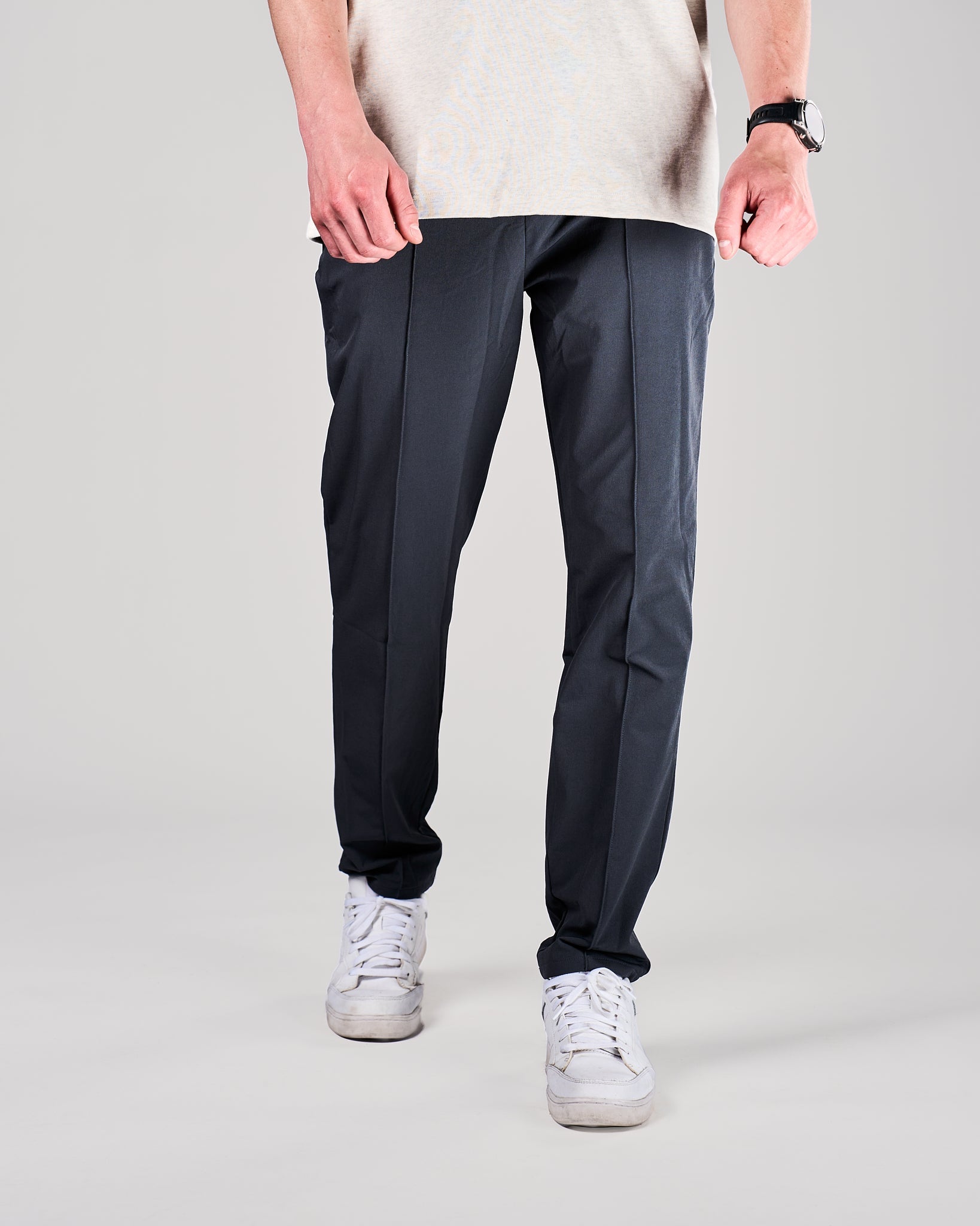 Men's Tailored Golf Pants Dark Grey - Leoni