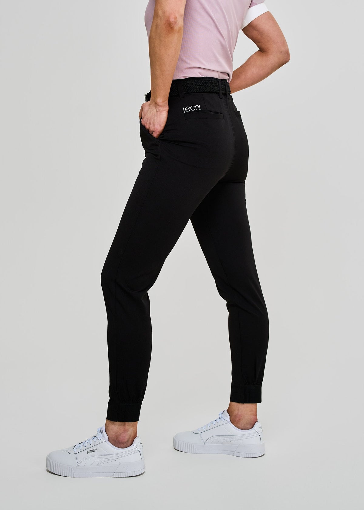 Naisten Golfjoggersit - musta - Leoni