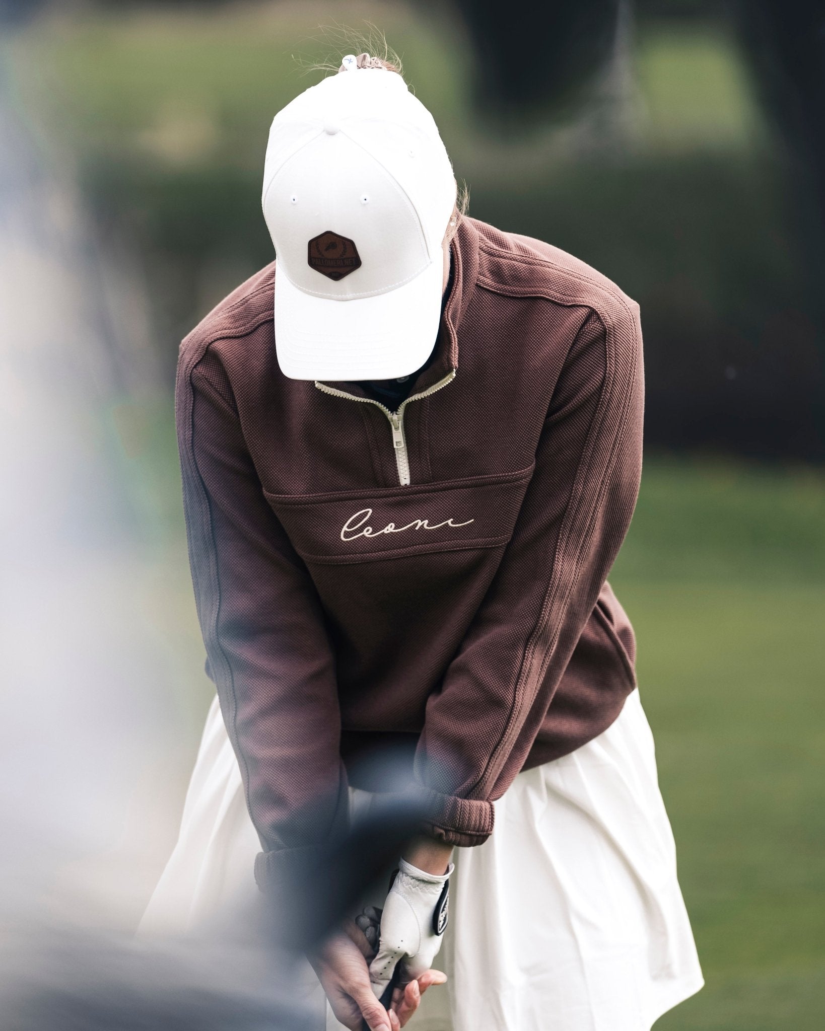 Women's Piqué Q - Zip Mocha - Leoni