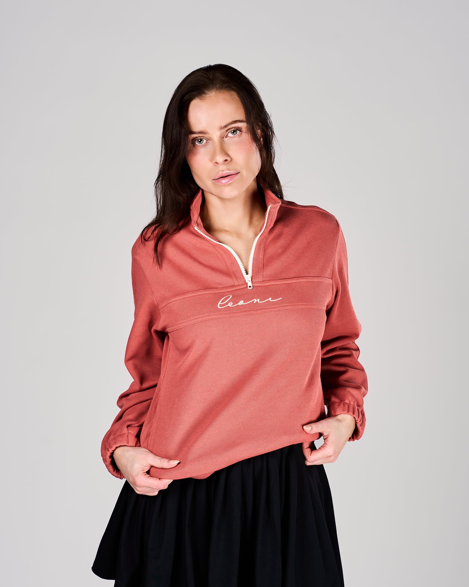Women's Piqué Q - Zip Terracotta - Leoni