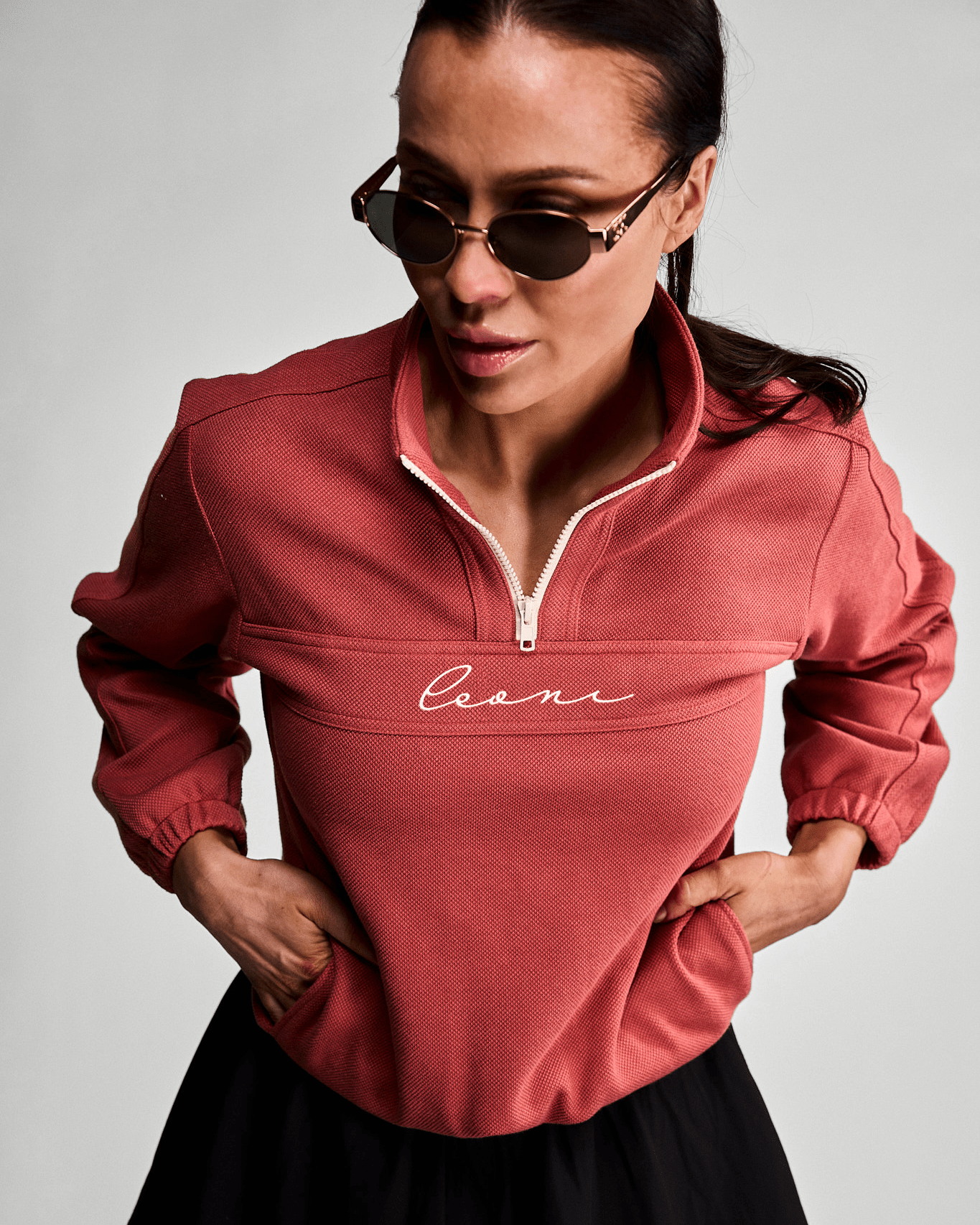 Women's Piqué Q - Zip Terracotta - Leoni