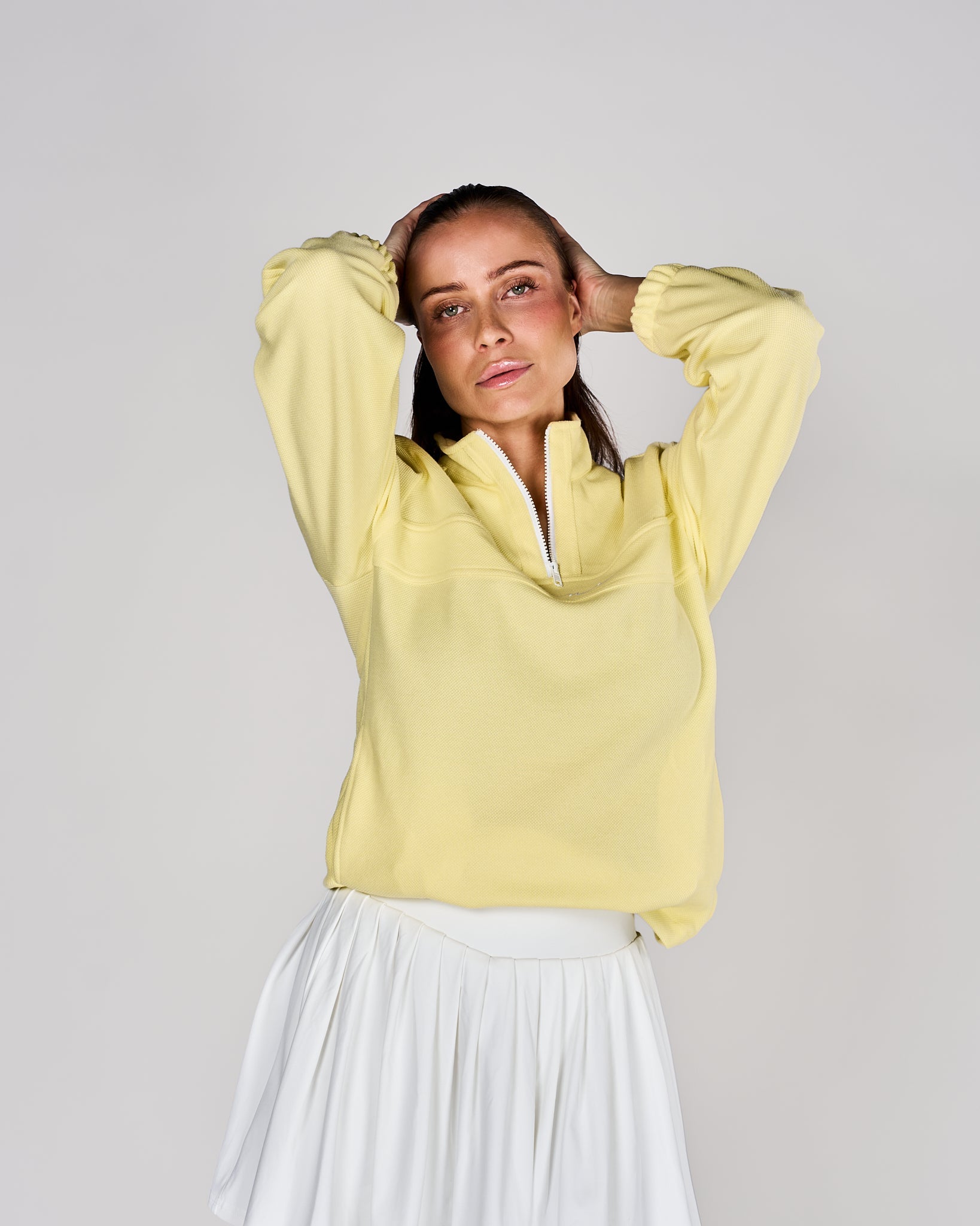 Women's Piqué Q - Zip Yellow - Leoni